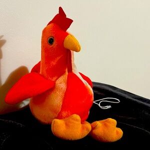 1996 Ty Beanie Baby “Strut” the Rooster with Tags - Vintage Collectible